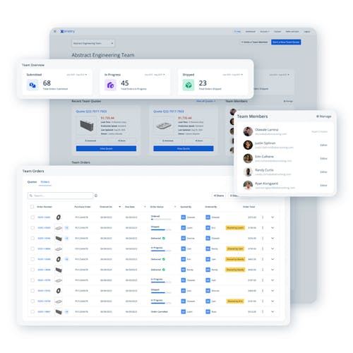 Xometry Teamspace features